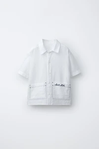 EMBROIDERED DOBBY SHIRT