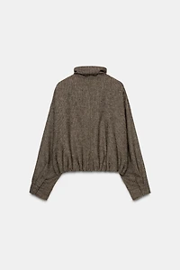 HERRINGBONE WOOL BLEND JACKET