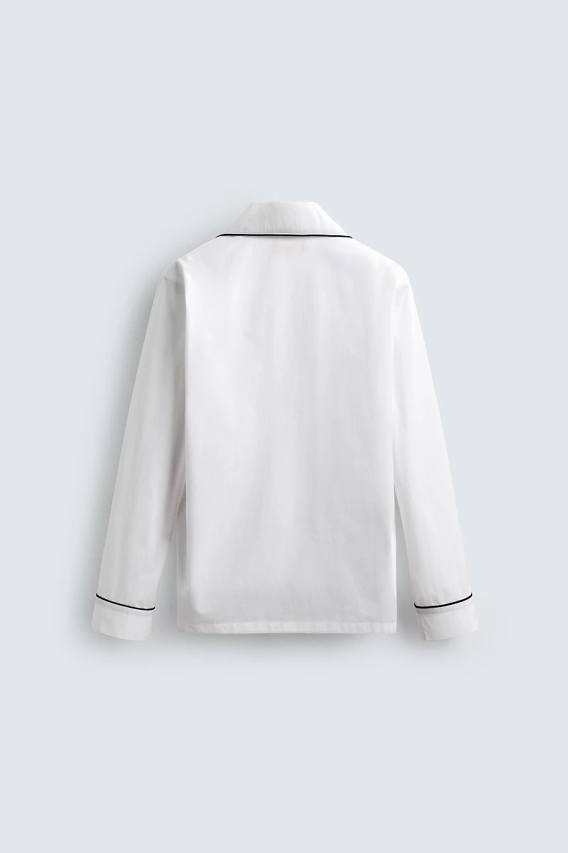 LIMITED EDITION PAJAMA SET WITH CONTRAST PIPING