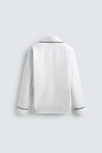 LIMITED EDITION PAJAMA SET WITH CONTRAST PIPING