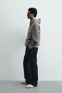 WASHED WAFFLE HOODIE SWEATSHIRT
