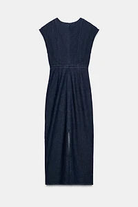 LACE TRIM MIDI DRESS