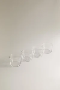 SET OF SHORT GLASS TUMBLERS (SET OF 4)