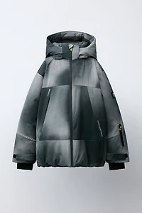 RECCO® SYSTEM SKI COLLECTION TIE DYE WATER RESISTANT AND WINDPROOF DETACHABLE HOODIE JACKET