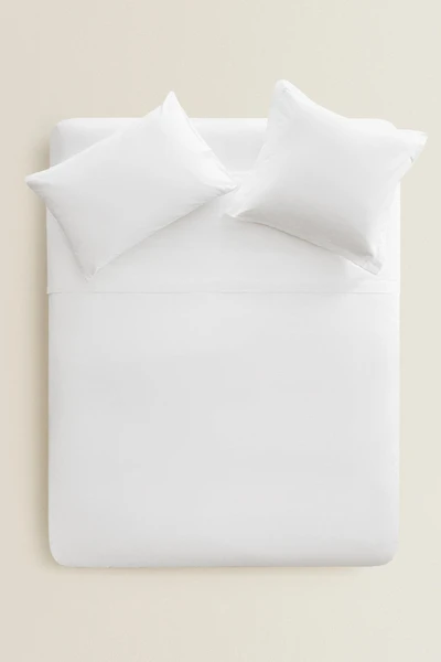 PERCALE COTTON DUVET COVER WITH FLANGE (500 THREAD COUNT)