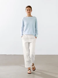 Pull col bateau 100 % lin
