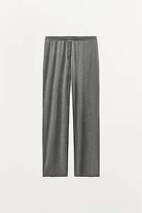 LYOCELL BLEND PANTS WITH BUTTONS