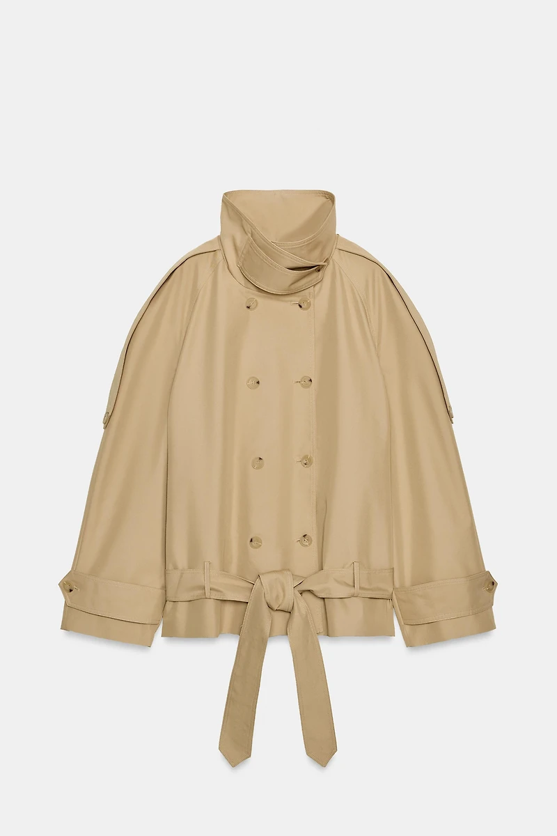 SHORT HIGH NECK TRENCH COAT ZW COLLECTION
