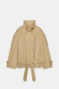 SHORT HIGH NECK TRENCH COAT ZW COLLECTION