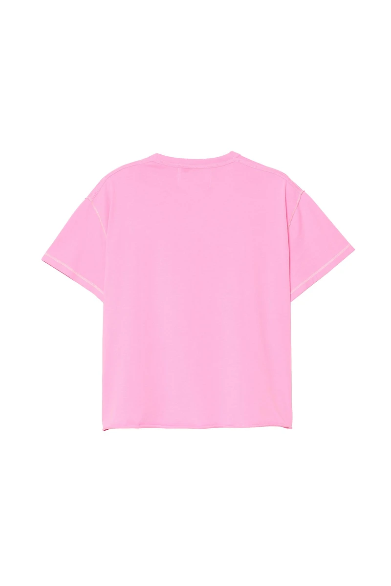 CRUSH WASHED TEXT REVERSED EFFECT T-SHIRT