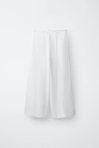 PANTALON DROIT AVEC LIN
