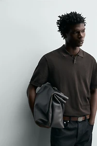 POLO REGULAR FIT EN MAILLE STRUCTURÉE