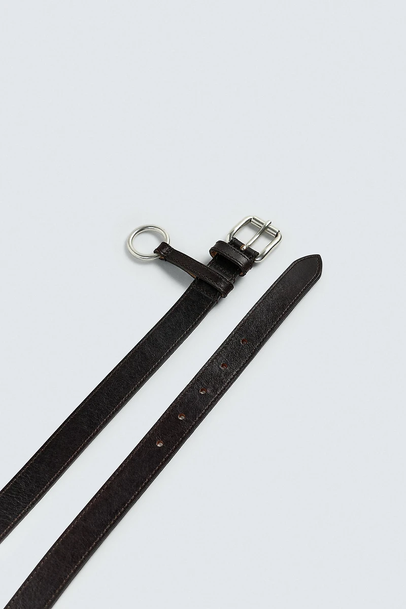 LEATHER APPLIQUÉ BELT