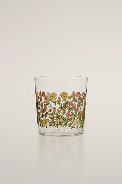 GLASS TUMBLER WITH DECAL