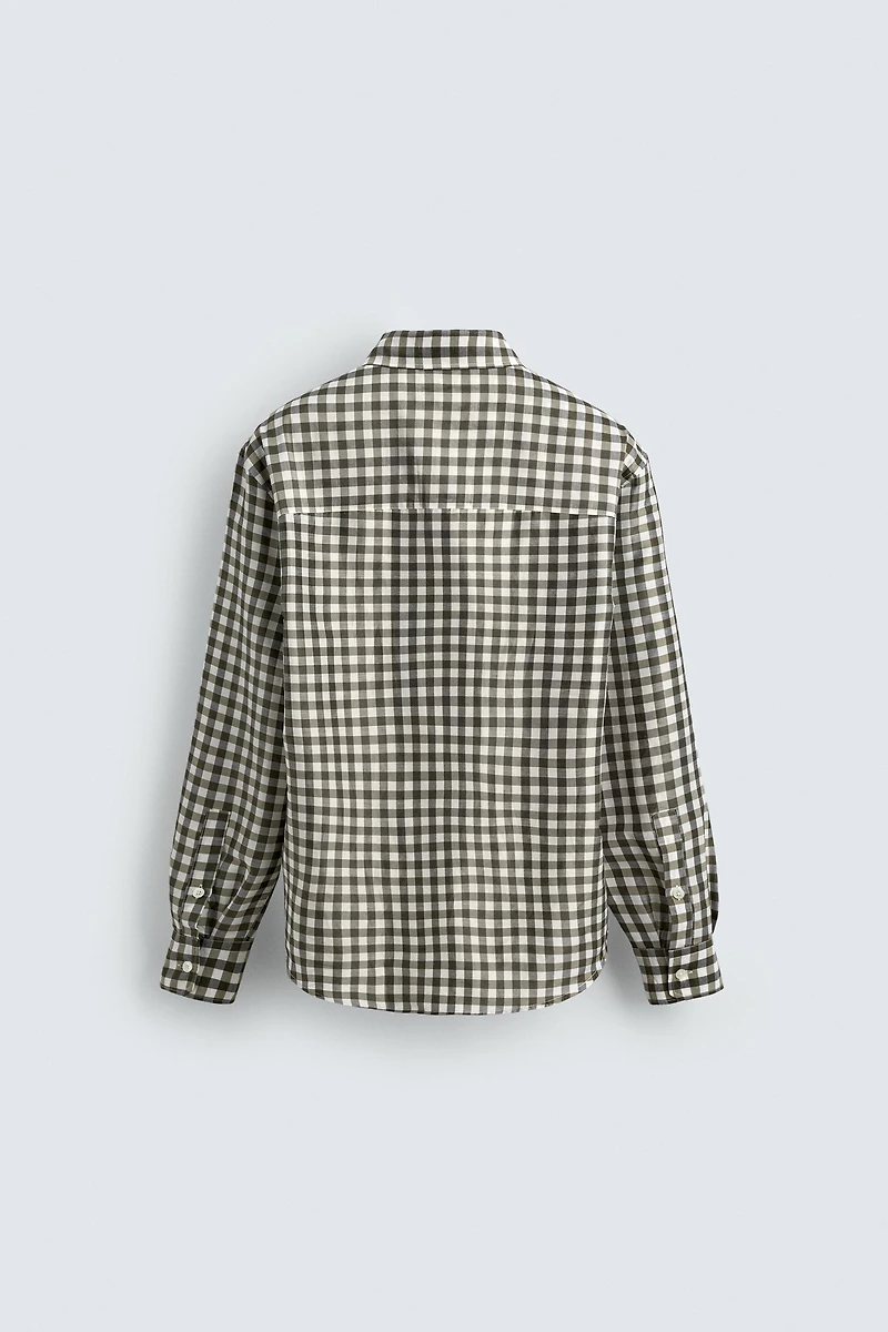 CHEMISE À CARREAUX RAMIE - SOIE