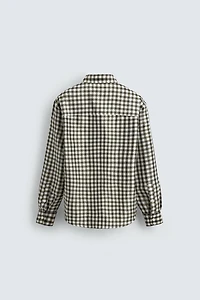 CHEMISE À CARREAUX RAMIE - SOIE