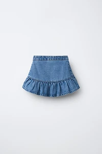 DENIM WRAP SKIRT