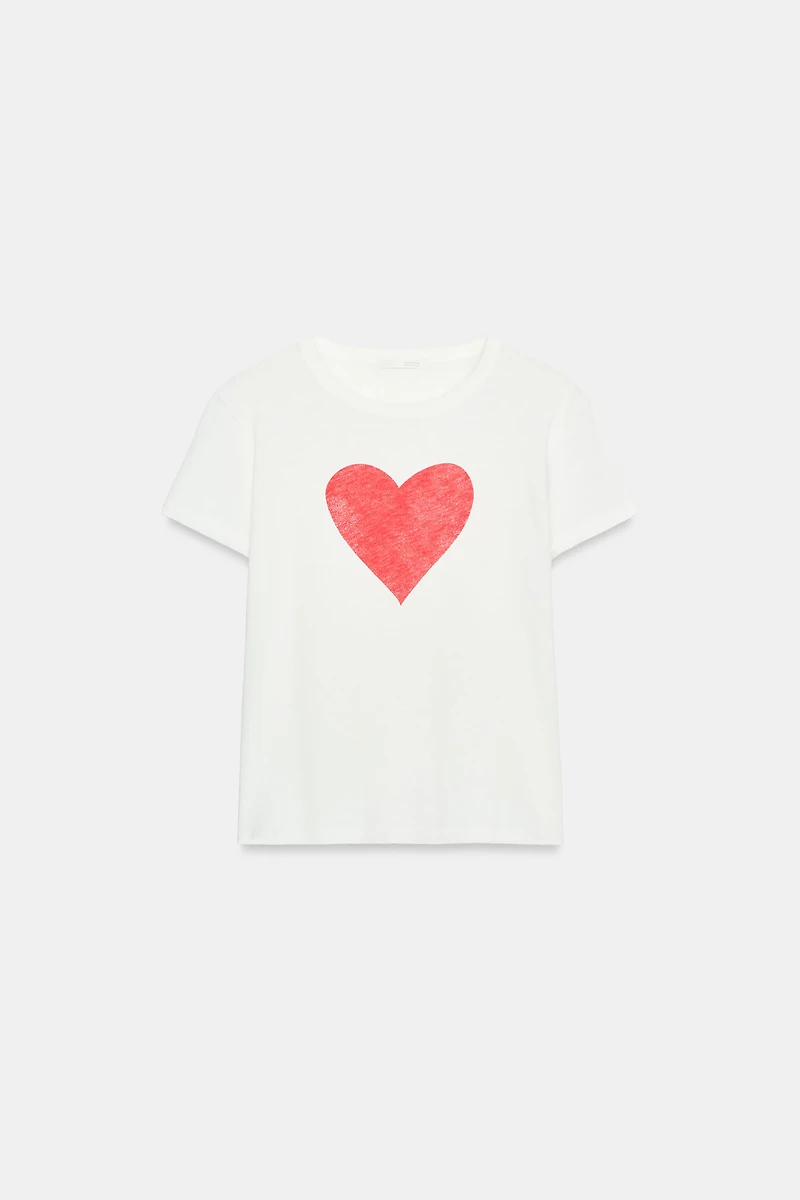 T-SHIRT CŒUR MANCHES COURTES