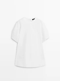 100% cotton short poplin dress