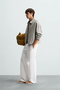 LINEN-COTTON TEXTURED JACKET