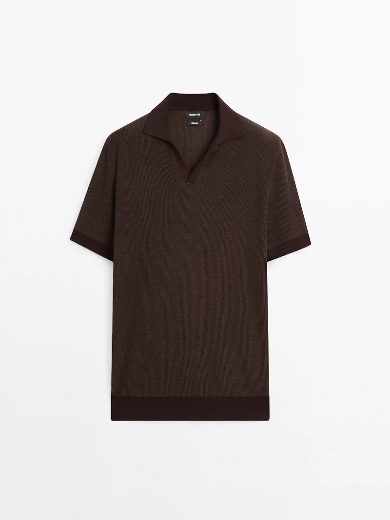 100% cotton knit polo shirt