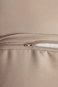 HOUSSE DE COUSSIN ÉDREDON SATIN LISSE NŒUDS