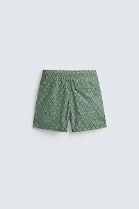 WASHED GEOMETRIC PRINT SWIMSUIT