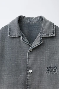 WASHED EFFECT STRUCTURED SHIRT