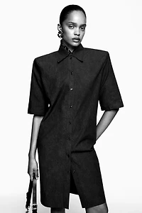 WILLY CHAVARRIA X ZARA SHOULDER PAD SHIRT DRESS