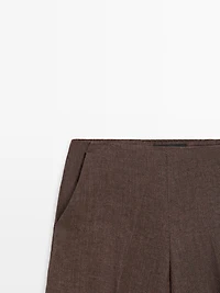 Pantalon de tailleur en lin fluide