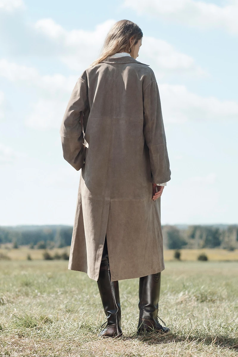 100% SUEDE LEATHER COAT LIMITED EDITION