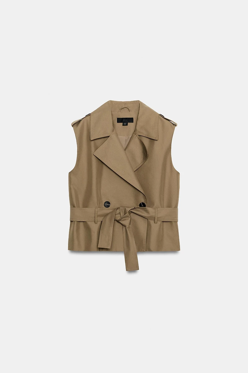 BELTED DOUBLE BREASTED VEST