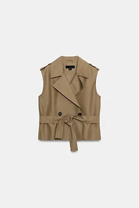 BELTED DOUBLE BREASTED VEST