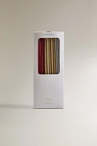 PACK BOUGIES EFFILÉES MULTICOLORES NOËL (PACK DE 15)