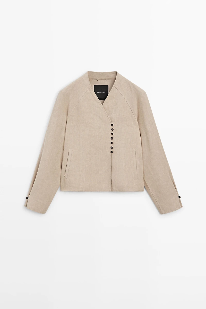 Veste courte 100 % lin