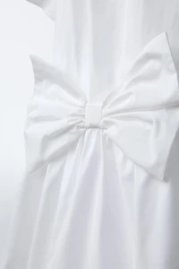 POPLIN DRESS WITH BOW