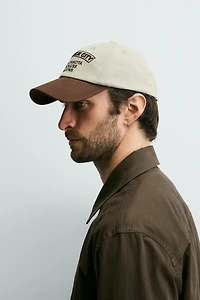 EMBROIDERED TEXT CAP