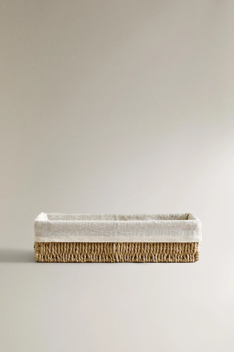RECTANGULAR FABRIC INTERIOR BASKET