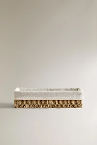 RECTANGULAR FABRIC INTERIOR BASKET