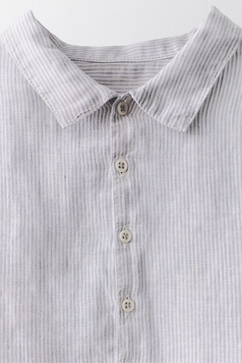 6-10 YEARS / LIMITED EDITION 100% LINEN STRIPED SHIRT