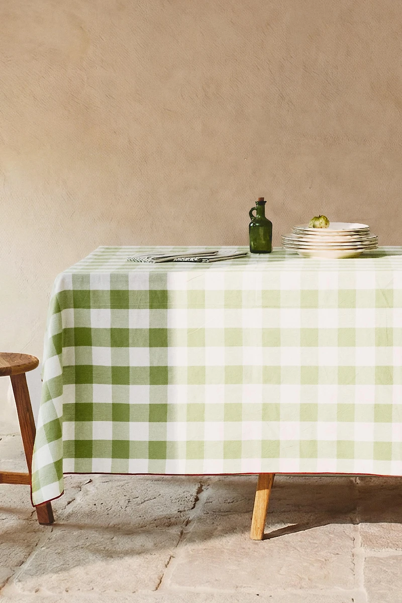 GINGHAM COTTON TABLECLOTH