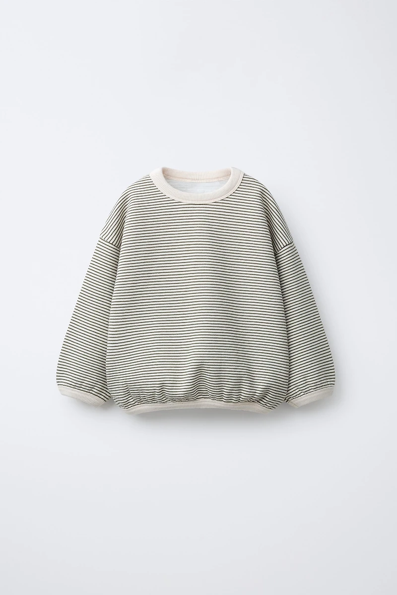 FINE STRIPE SWEATSHIRT