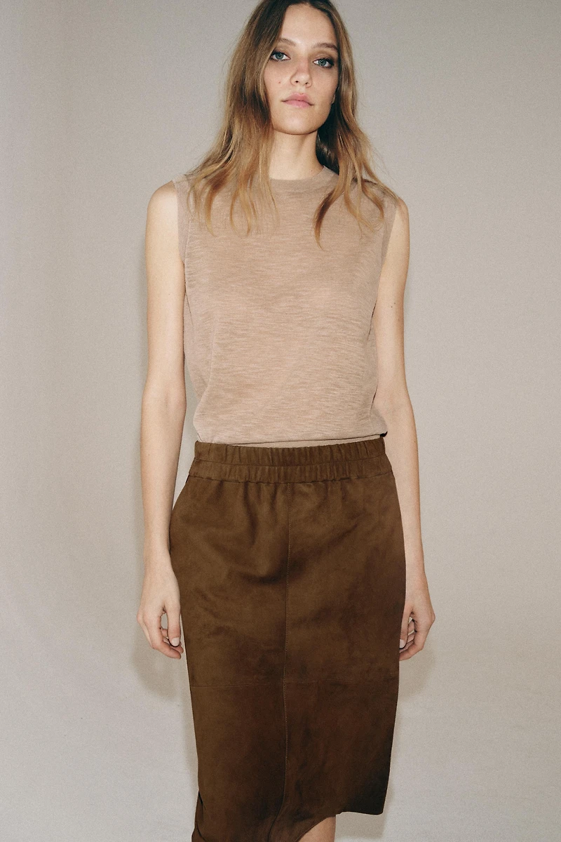 ZW COLLECTION LIMITED EDITION SUEDE SKIRT