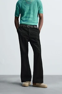 FLORAL EMBROIDERY PANTS