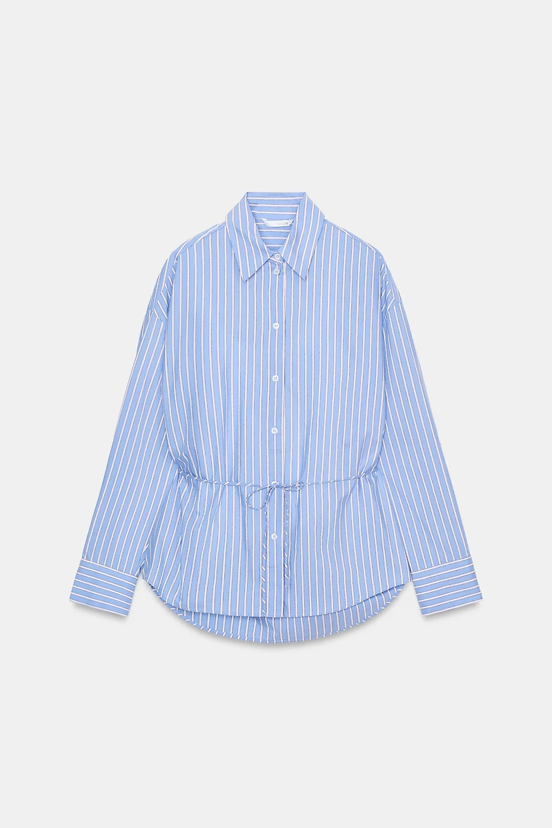 CHEMISE OVERSIZE AVEC T-SHIRT ET CEINTURE