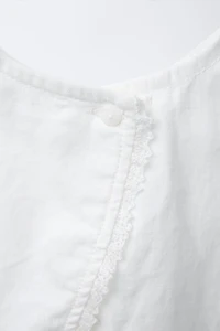 LINEN LACE SHIRT AND BLOOMERS SET