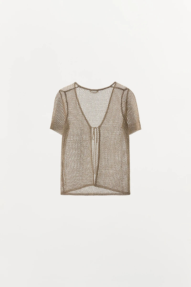 METALLIC THREAD MESH JACKET