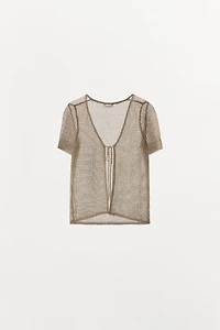 METALLIC THREAD MESH JACKET