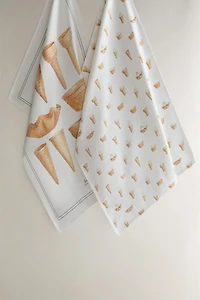 ICE CREAM KITCHEN TOWEL PACK (PACK OF 2)