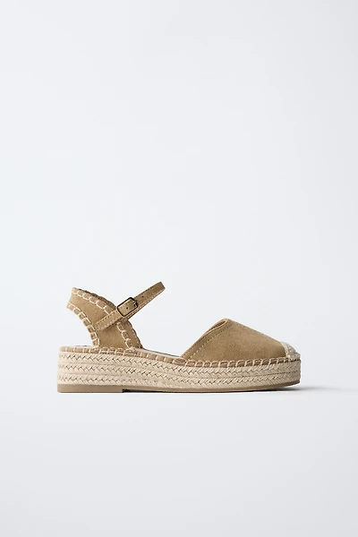 TOPSTITCHED ESPADRILLES